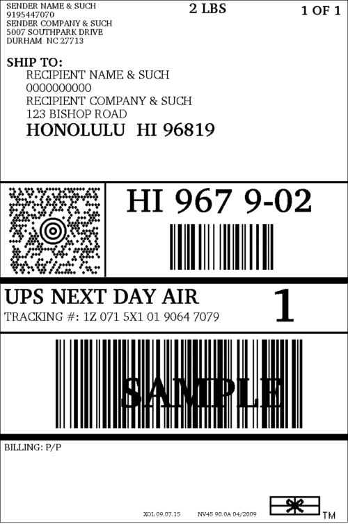 shipping barcode