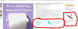 Amazon product page example of non-competing products bidding on Product Display Ads under high demand products during COVID-19